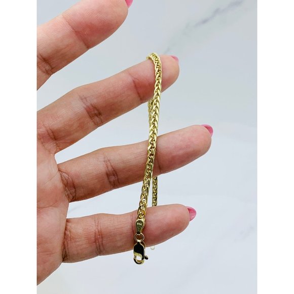 Real 10k Gold Bracelet Wheat link 8” ❤️